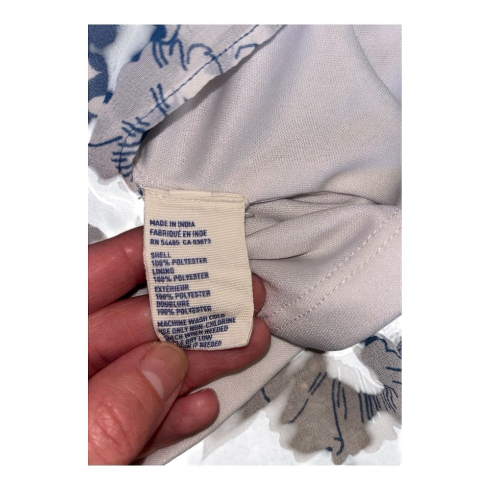 American Eagle Outfitters Womens Floral Mini Sundress, Blue And White, Size 10 - Picture 4 of 6
